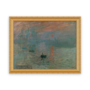 Impression, Sunrise — Framed, Framed in Modern Golden · 30'' × 23''