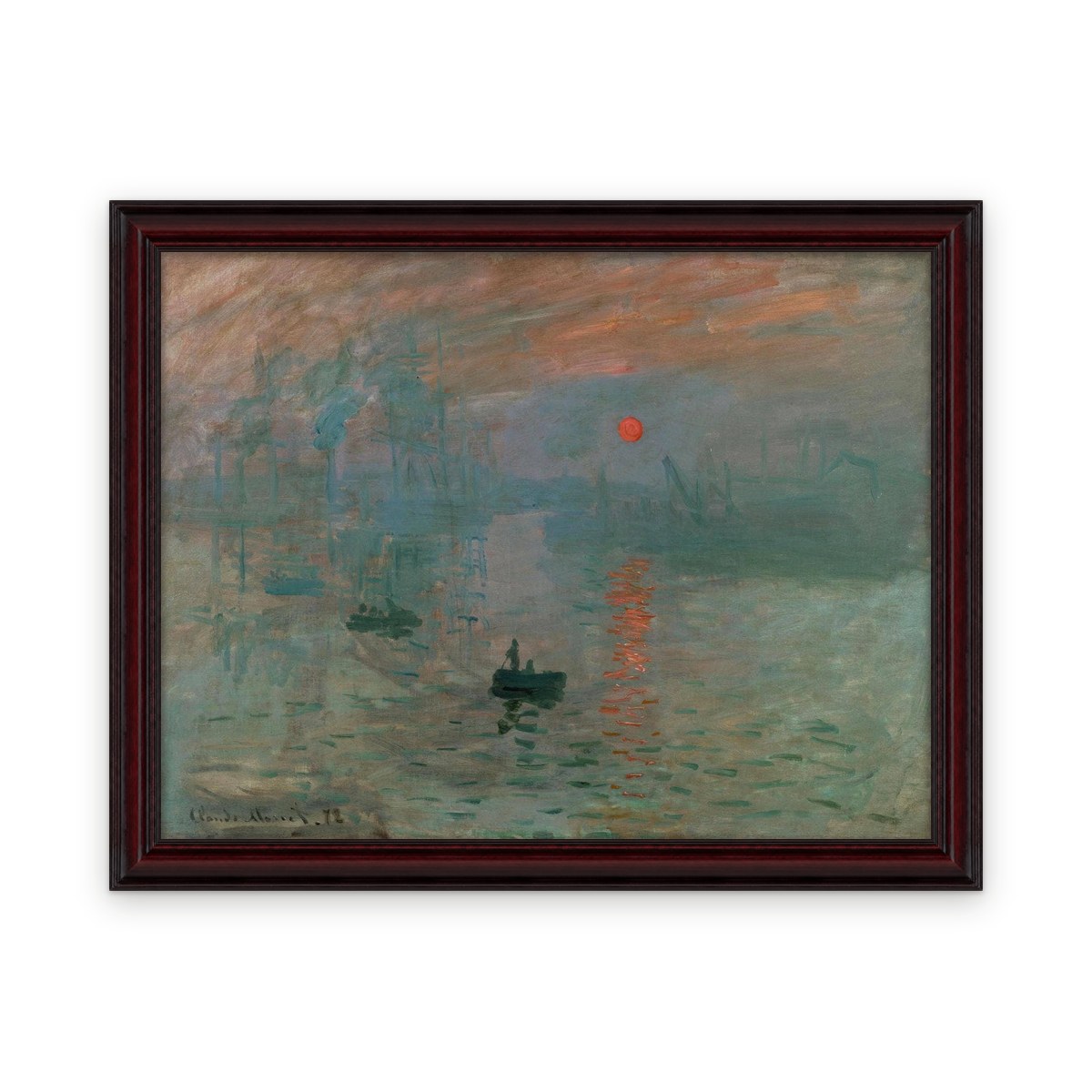Impression, Sunrise — Framed, Framed in Modern Dark · 30'' × 23''