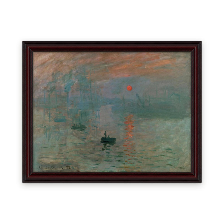 Impression, Sunrise — Framed, Framed in Modern Dark · 30'' × 23''