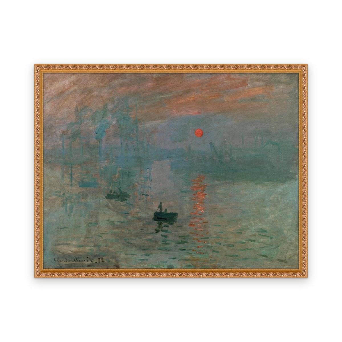 Impression, Sunrise — Framed, Framed in Classic Ornate · 56'' × 43''