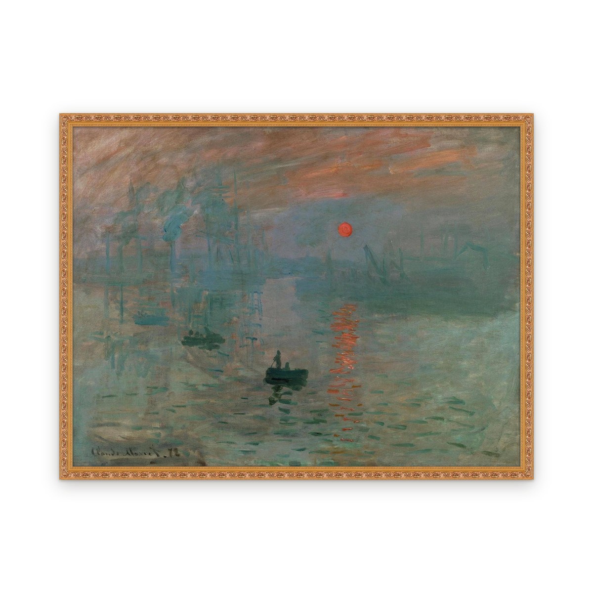 Impression, Sunrise — Framed, Framed in Classic Ornate · 67'' × 51''