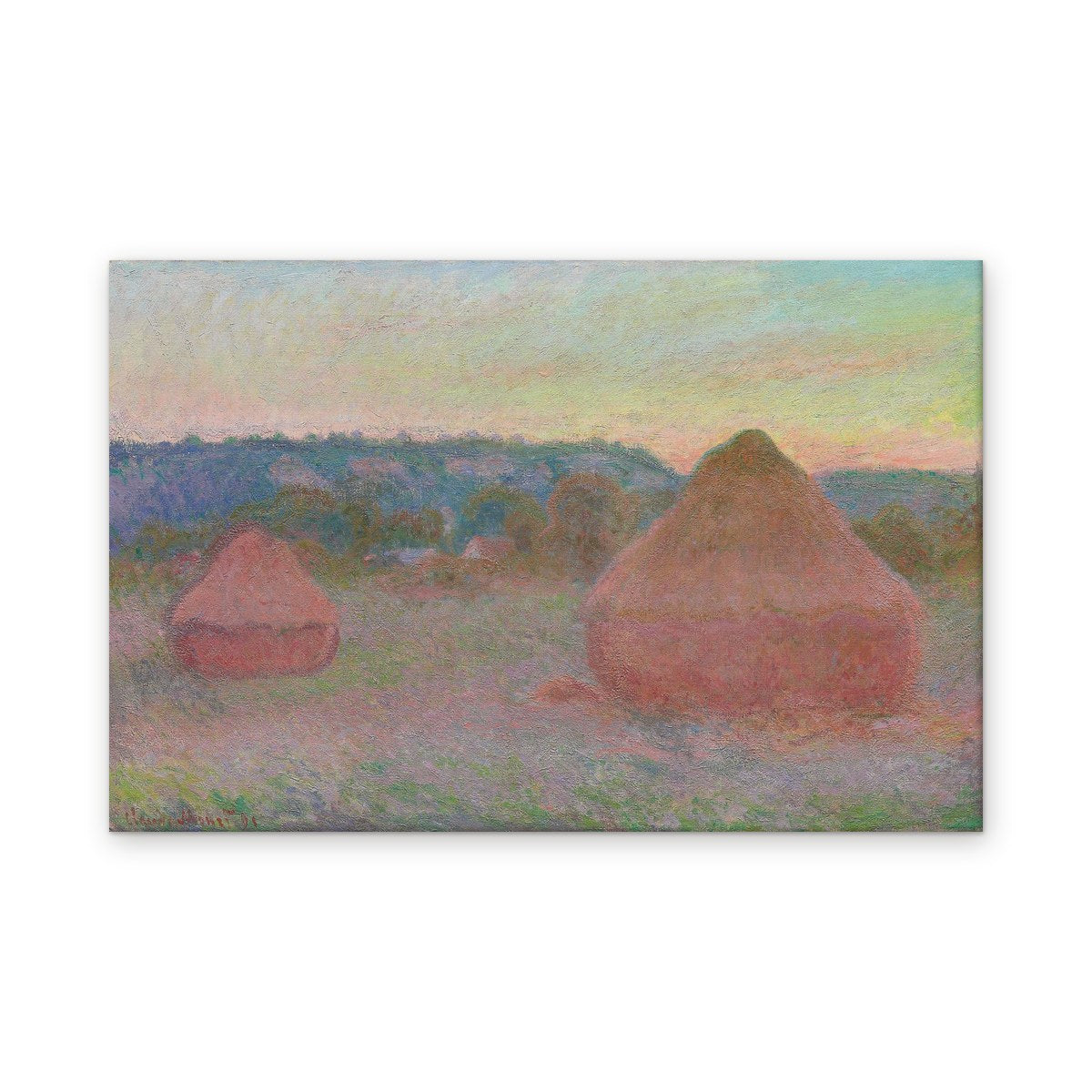 Stacks of Wheat (End of Day, Autumn) — Gallery Wrap, Gallery Wrap · 52'' × 34''