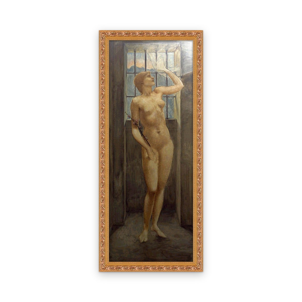 Hope in Prison — Framed, Framed in Classic Ornate · 17'' × 44''