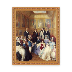 Queen Victoria and Prince Albert with the Family of King Louis Philippe at the Chateau — Framed, Framed in Classic Ornate · 24'' × 30''