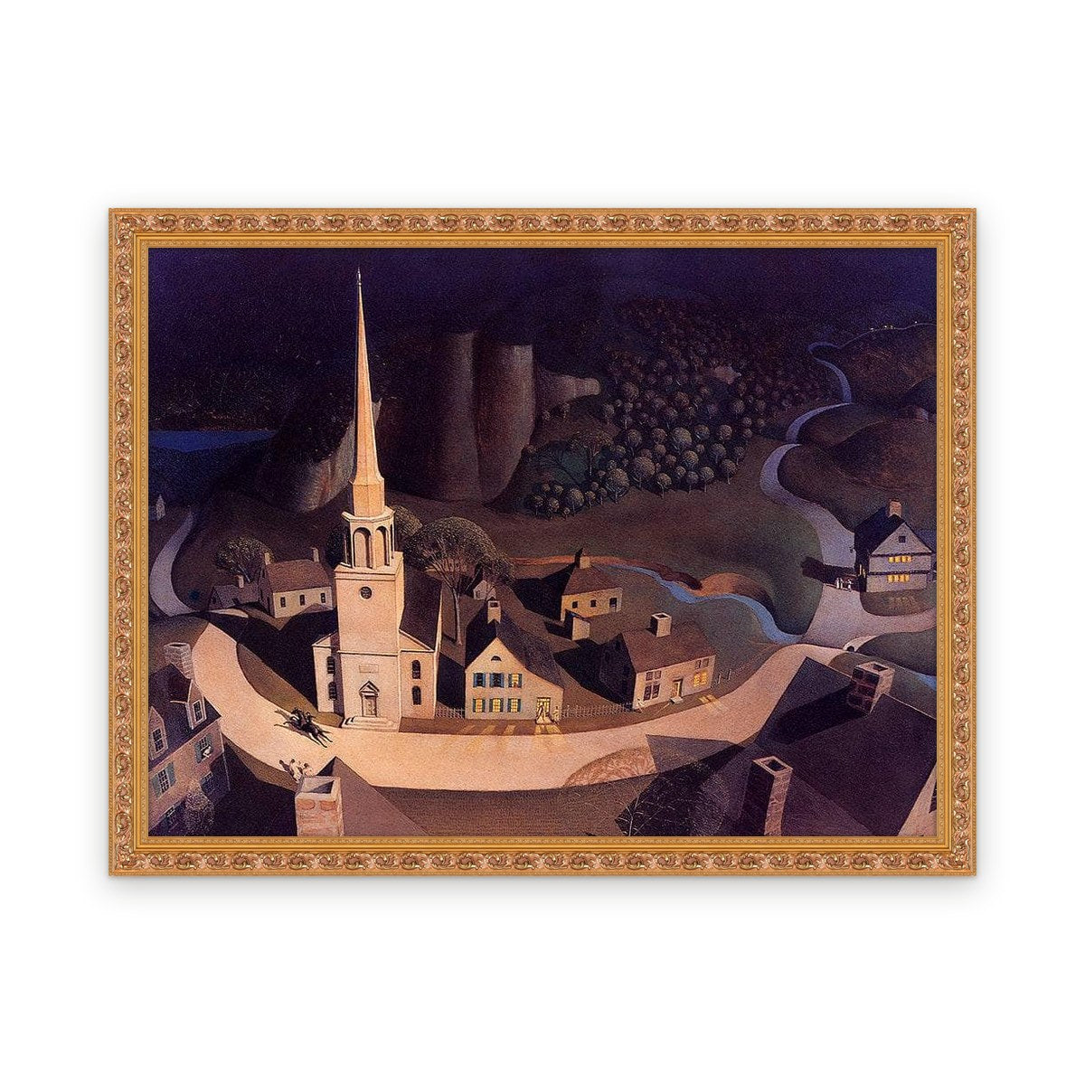 The Midnight Ride of Paul Revere — Framed, Framed in Classic Ornate · 40'' × 30''