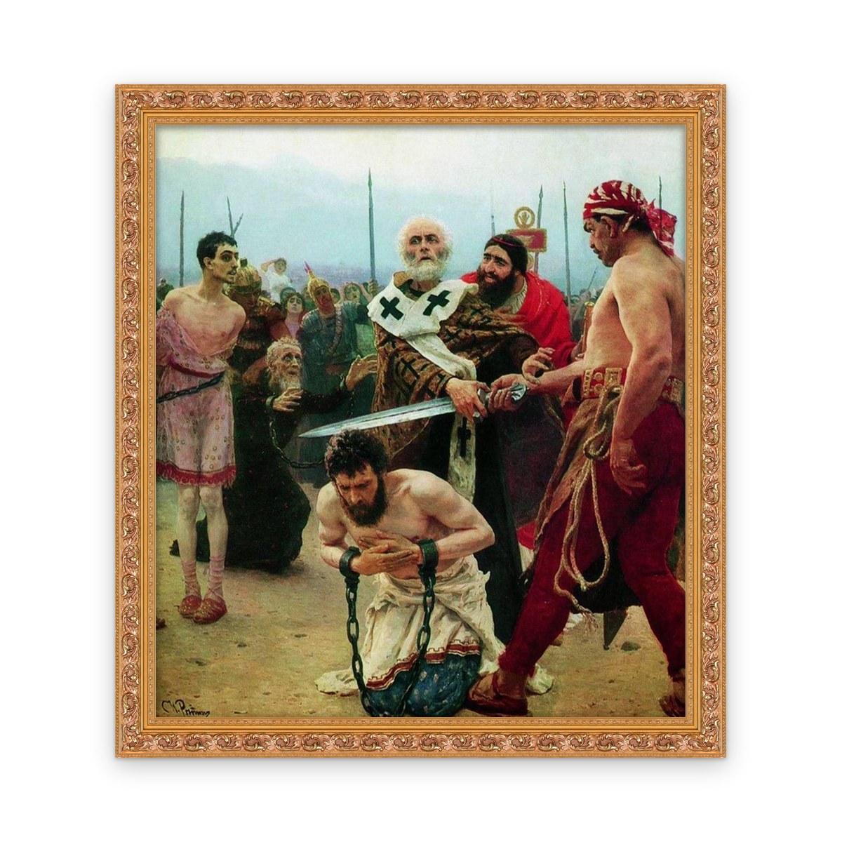 St. Nicholas Saves Three Innocents from Death — Framed, Framed in Classic Ornate · 26'' × 29''