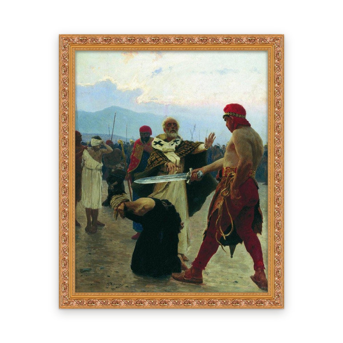 Nicholas of Myra eliminates the death of three innocent prisoners — Framed, Framed in Classic Ornate · 24'' × 30''