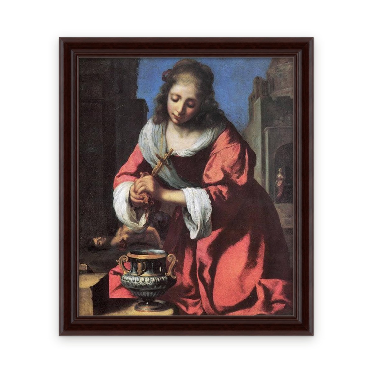 Saint Praxedis — Framed, Framed in Classic Brown · 20'' × 24''