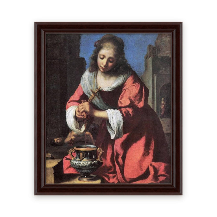 Saint Praxedis — Framed, Framed in Classic Brown · 20'' × 24''