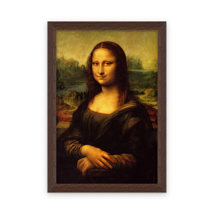 Mona Lisa — Framed, Framed in Minimalist Dark · 18'' × 27''