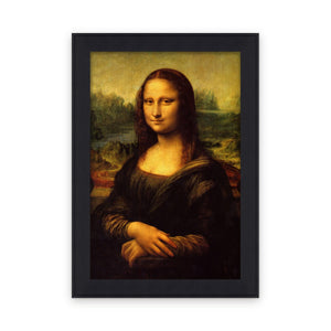Mona Lisa — Framed, Framed in Minimalist Black · 18'' × 27''