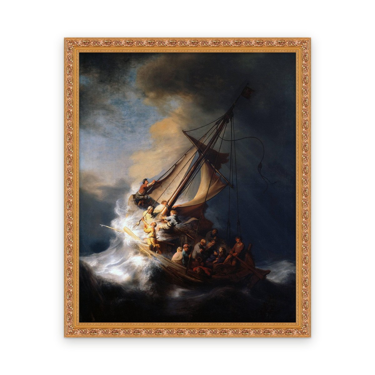 The Storm on the Sea of Galilee — Custom size, Framed in Classic Ornate · Custom 29'' × 36''