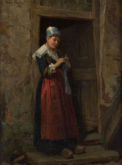 Dutch girl in study