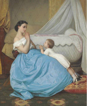 A bedtime prayer - Auguste Toulmouche