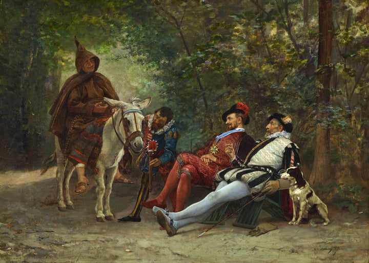 A begging brother by Eduardo Zamacois — hand-painted portrait oil painting reproduction on canvas