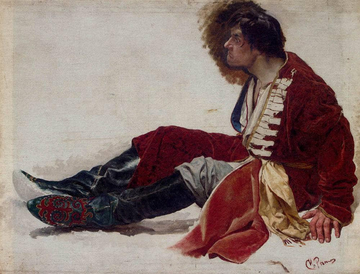 A Bemused Moment by Ilya Repin — hand-painted portrait oil painting reproduction on canvas