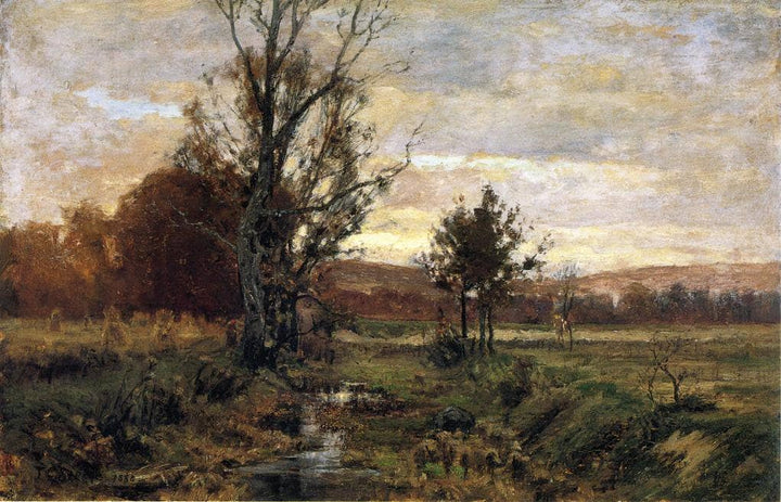 A Bleak day by T. C. Steele — hand-painted botanical oil painting reproduction on canvas
