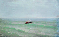 A boat in the sea. Crimea by Arkhyp Kuindzhi — hand-painted landscape oil painting reproduction on canvas
