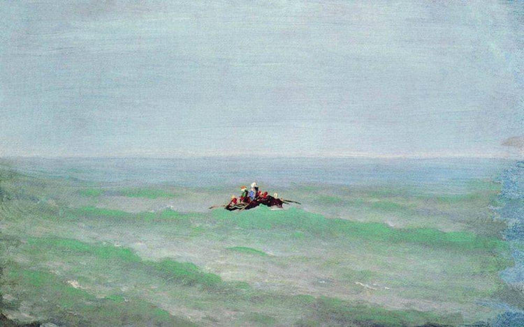 A boat in the sea. Crimea - Arkhyp Kuindzhi