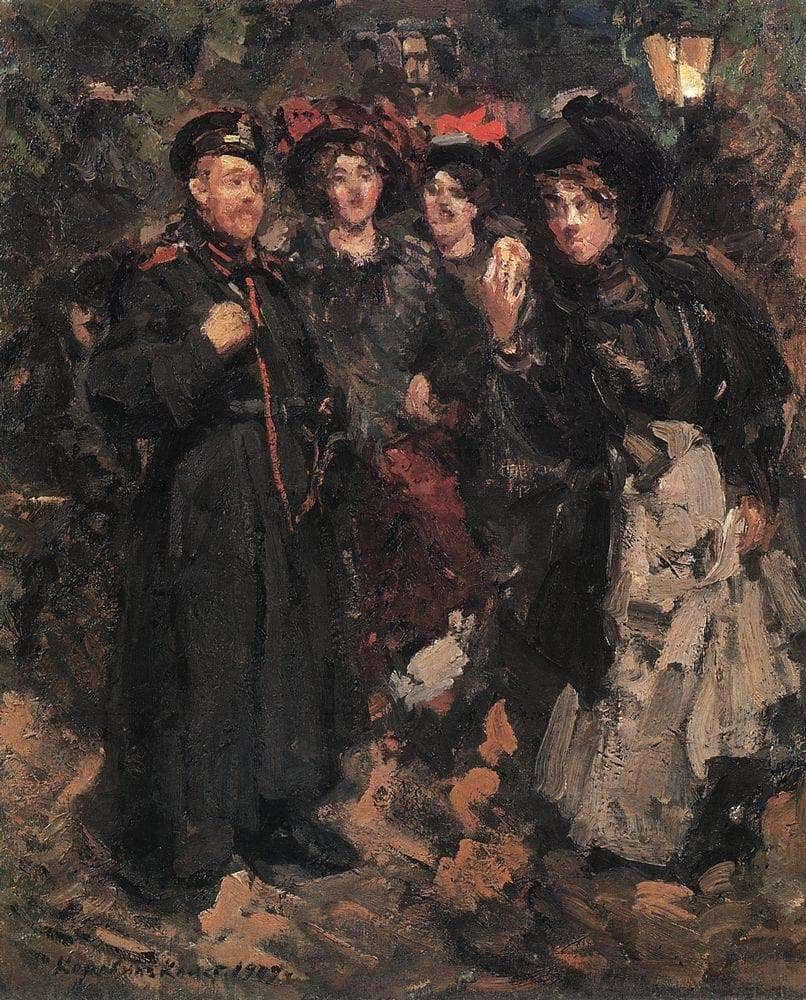 A Boulevard by Konstantin Korovin — hand-painted portrait oil painting reproduction on canvas