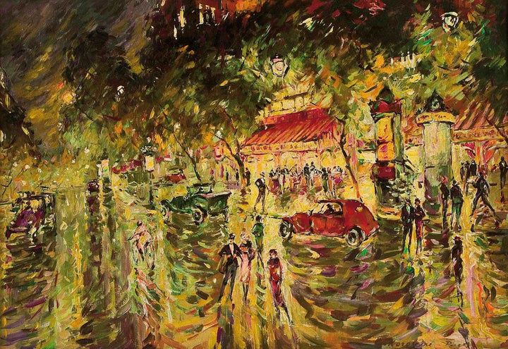 A Boulevard in Paris by Konstantin Korovin — hand-painted botanical oil painting reproduction on canvas