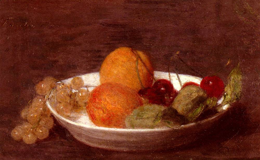 A Bowl Of Fruit - Henri Fantin-Latour