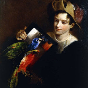 A Boy with a Parrot