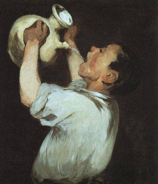 A boy with a pitcher by Edouard Manet, hand-painted portrait oil painting reproduction on canvas