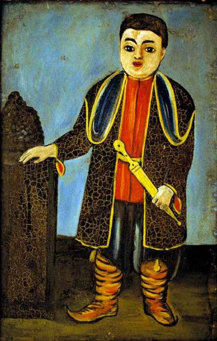 A Boy with national Georgian suit by Niko Pirosmani, hand-painted portrait oil painting reproduction on canvas