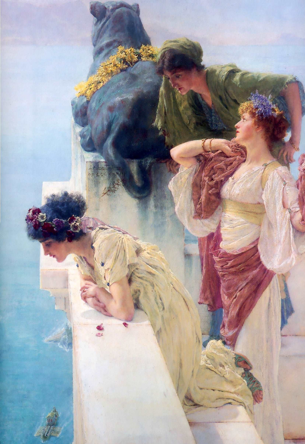 A Coign of Vantage by Sir Lawrence Alma-Tadema — hand-painted portrait oil painting reproduction on canvas