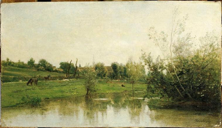 A corner of Normandy by Charles-Francois Daubigny — hand-painted botanical oil painting reproduction on canvas