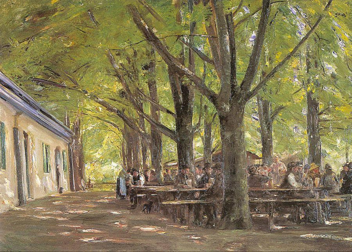 A Country Brasserie, Brannenburg, Bavaria by Max Liebermann — hand-painted botanical oil painting reproduction on canvas