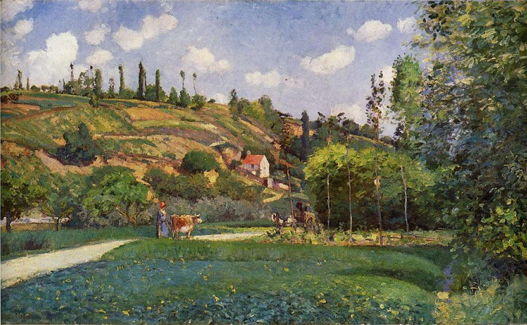 A Cowherd on the Route de Chou, Pontoise - Camille Pissarro