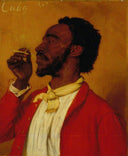A Cuban Cigarette by Thomas Stuart Smith — hand-painted portrait oil painting reproduction on canvas