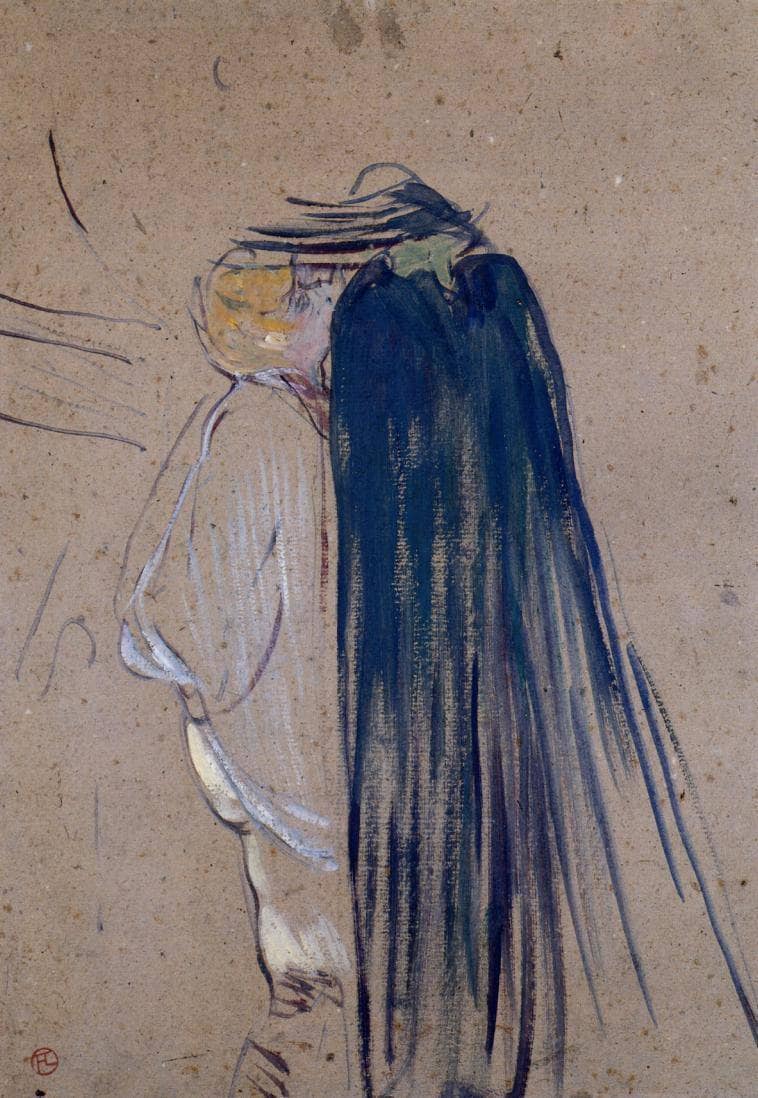 A Day Out by Henri de Toulouse-Lautrec — hand-painted portrait oil painting reproduction on canvas