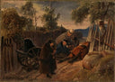 A Driving Accident by Andreas Achenbach — rural oil painting wall art, Romanticism