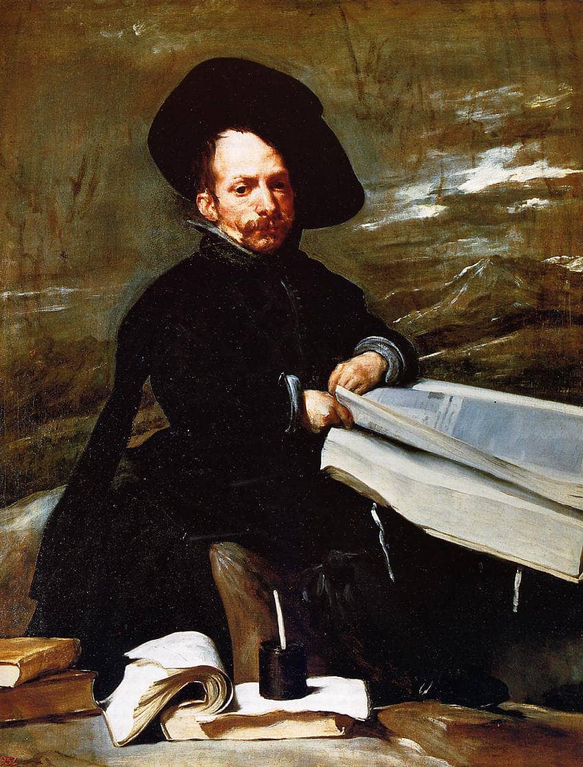 A Dwarf Holding a Tome in His Lap by Diego Velazquez — hand-painted portrait oil painting reproduction on canvas