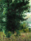 A Fence in the Forest by Pierre-Auguste Renoir — forest oil painting wall art, Impressionism