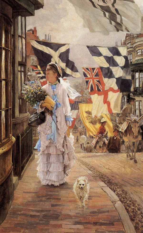 A Fete Day at Brighton (Naval flags of various European nations seen In background)