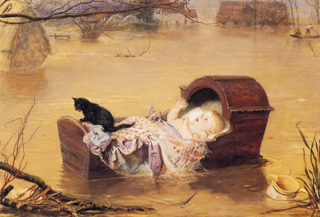 A flood by John Everett Millais, hand-painted portrait oil painting reproduction on canvas