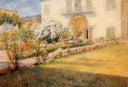 A Florentine Villa by William Merritt Chase — hand-painted architectural oil painting reproduction on canvas