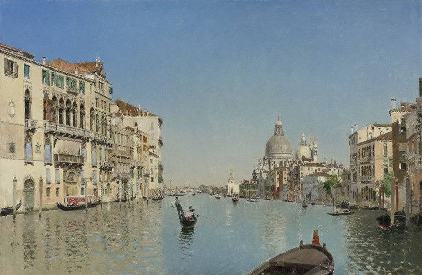 A Gondola on the Grand Canal - Martín Rico y Ortega