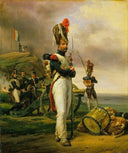 A Grenadier of the Imperial Guard on the island of Elba by Horace Vernet — male oil painting wall art, Romanticism