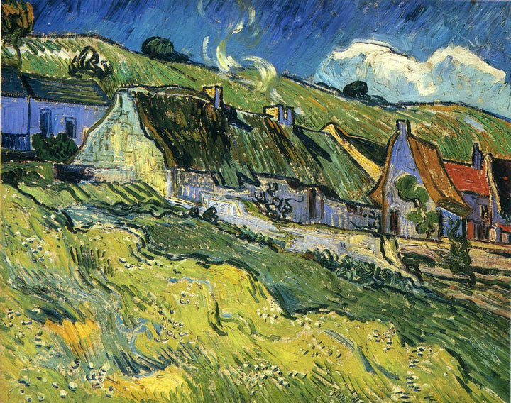 A Group of Cottages by Vincent van Gogh — hand-painted architectural oil painting reproduction on canvas