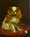 A King Charles Spaniel by Edouard Manet — dog oil painting wall art, Realism
