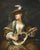 A Lady Playing a Mandolin in study