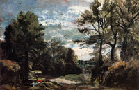 A Lane near Flatford by John Constable — hand-painted botanical oil painting reproduction on canvas