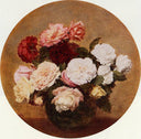 A Large Bouquet of Roses by Henri Fantin-Latour — vintage oil painting wall art, Realism