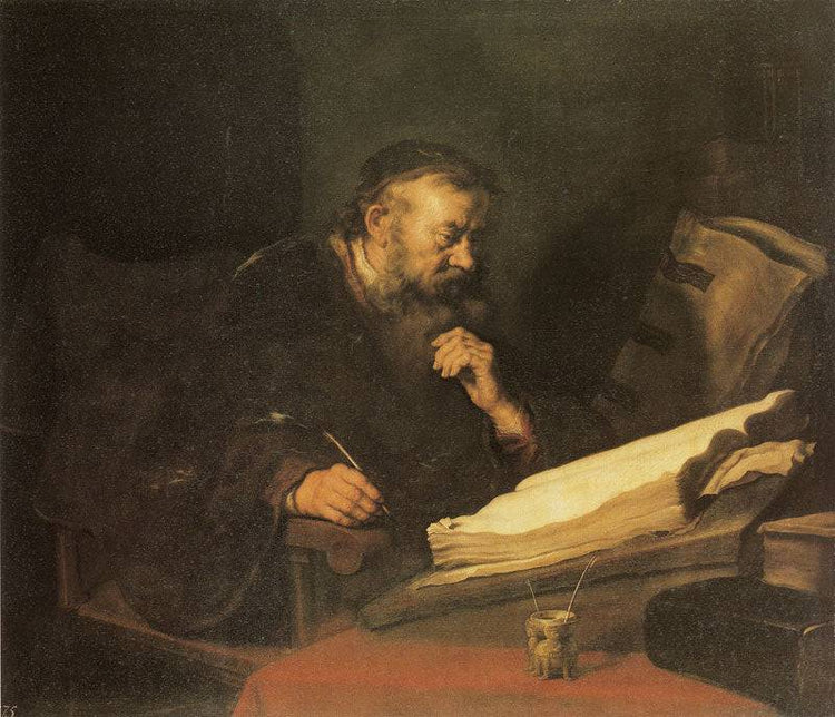 A Man at his Desk - Salomon Koninck