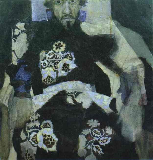 A Man in a Russian Old Style Costume by Mikhail Vrubel — hand-painted abstract oil painting reproduction on canvas